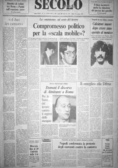 sabato 22 gennaio 1983