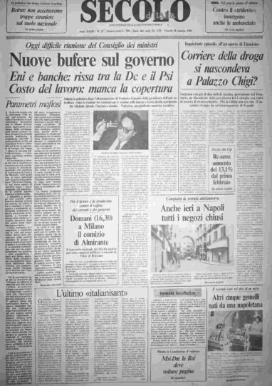 venerdì 28 gennaio 1983