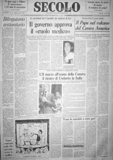 martedì 1 marzo 1983