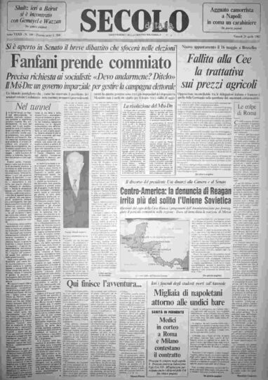 venerdì 29 aprile 1983