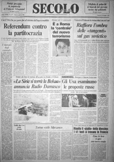 venerdì 20 maggio 1983