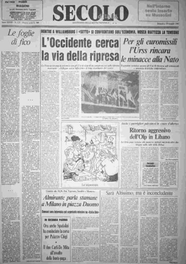 domenica 29 maggio 1983