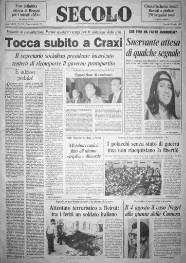 venerdì 22 luglio 1983