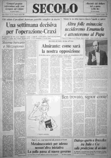 martedì 26 luglio 1983