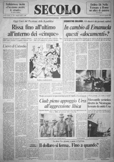 giovedì 4 agosto 1983
