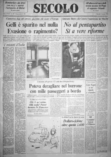 giovedì 11 agosto 1983
