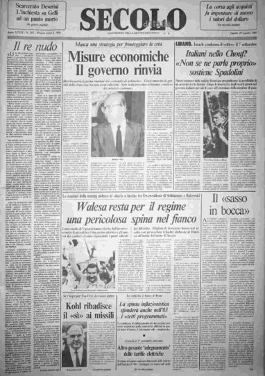sabato 27 agosto 1983