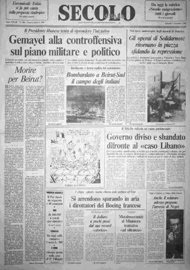 giovedì 1 settembre 1983