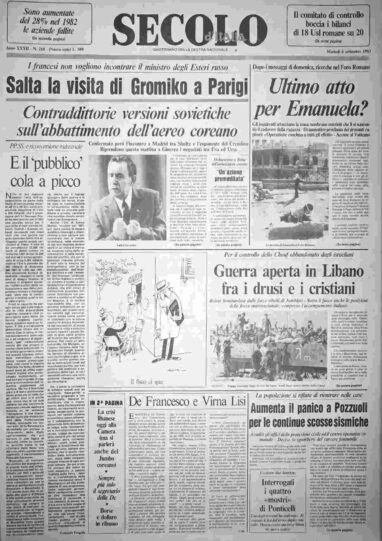 martedì 6 settembre 1983