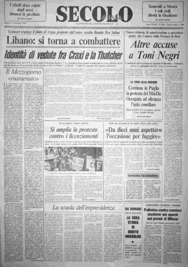 sabato 17 settembre 1983