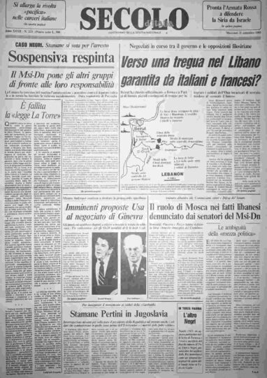 mercoledì 21 settembre 1983