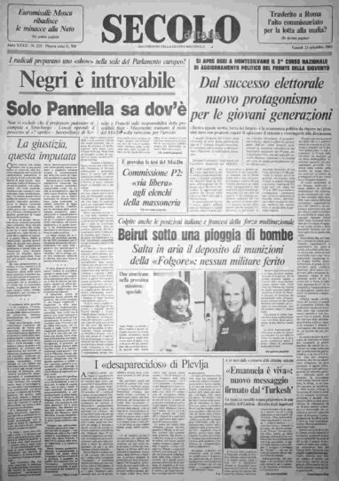 venerdì 23 settembre 1983