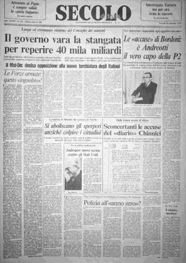 venerdì 30 settembre 1983