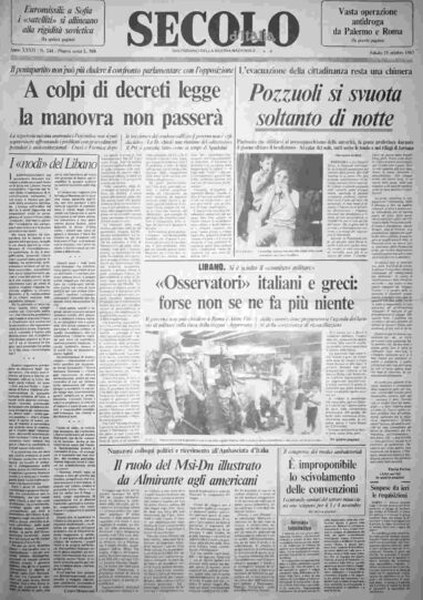 sabato 15 ottobre 1983