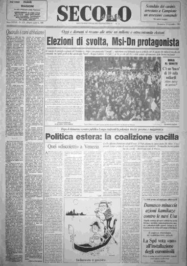 domenica 20 novembre 1983