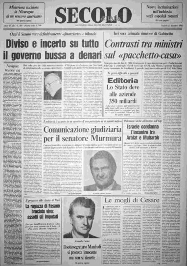 venerdì 23 dicembre 1983