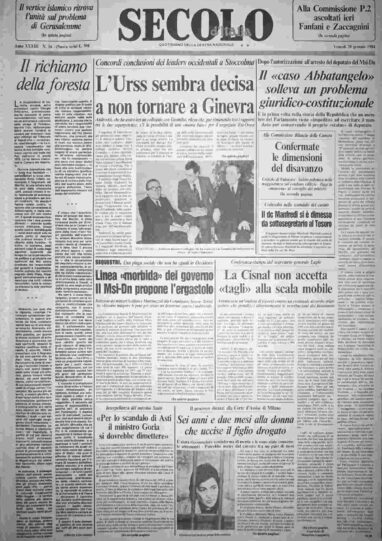 venerdì 20 gennaio 1984