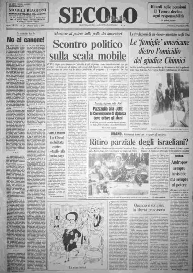 domenica 29 gennaio 1984