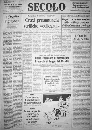 domenica 5 febbraio 1984