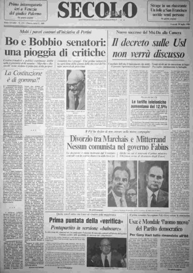 venerdì 20 luglio 1984