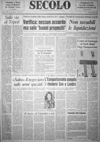 sabato 28 luglio 1984