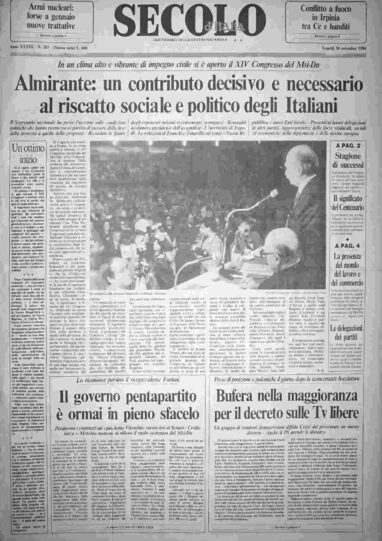 venerdì 30 novembre 1984