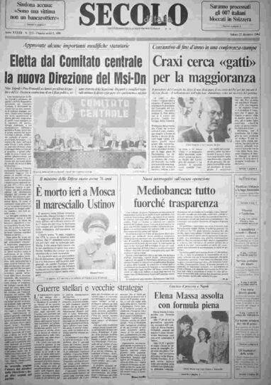 sabato 22 dicembre 1984