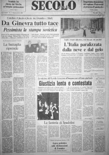 mercoledì 9 gennaio 1985