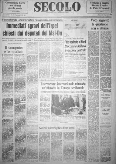 mercoledì 16 gennaio 1985