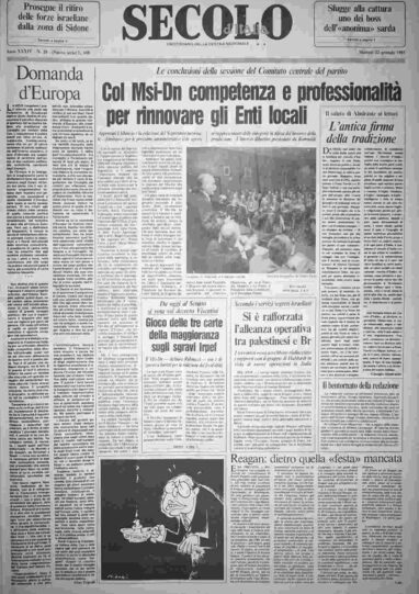 martedì 22 gennaio 1985