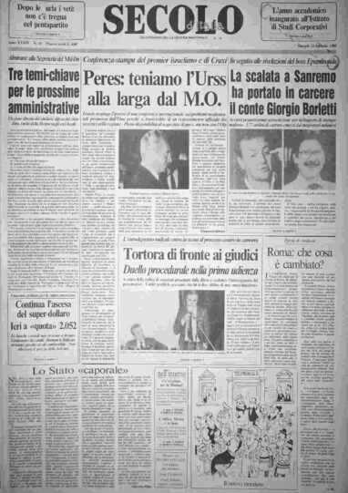 giovedì 21 febbraio 1985