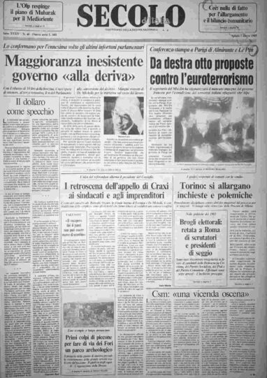 sabato 2 marzo 1985