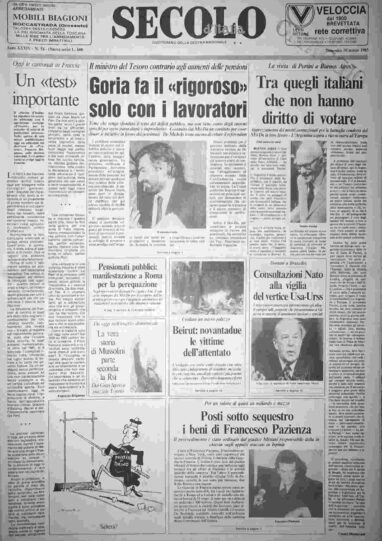 domenica 10 marzo 1985