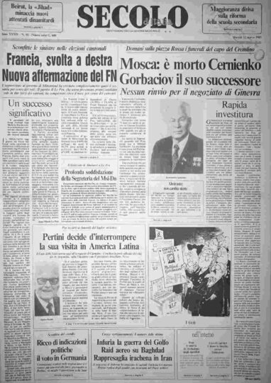 martedì 12 marzo 1985