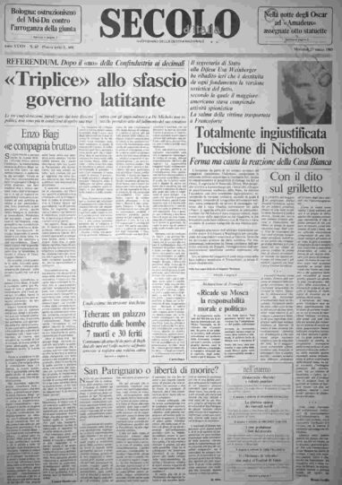 mercoledì 27 marzo 1985
