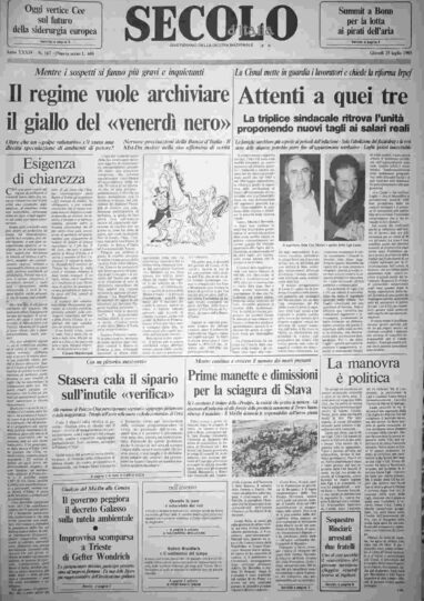 giovedì 25 luglio 1985