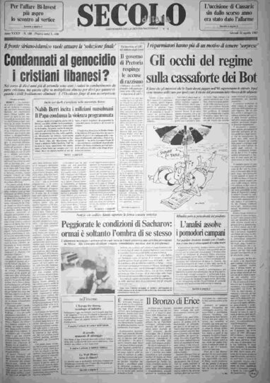 giovedì 22 agosto 1985