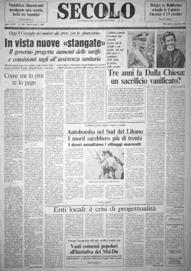 mercoledì 4 settembre 1985
