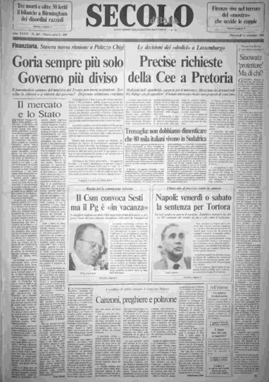 mercoledì 11 settembre 1985