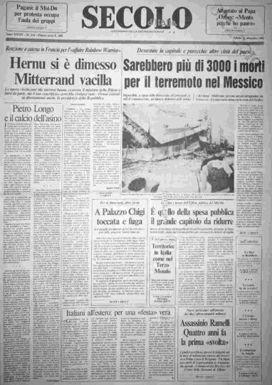sabato 21 settembre 1985
