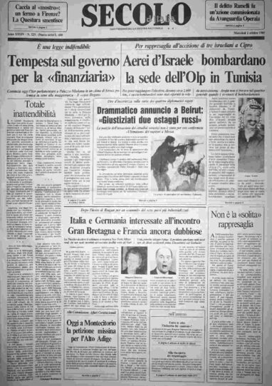 mercoledì 2 ottobre 1985
