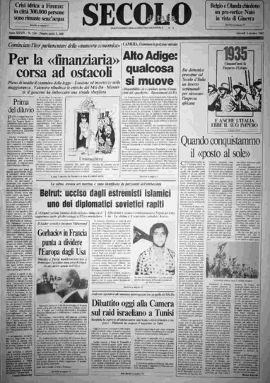 giovedì 3 ottobre 1985