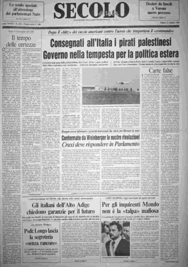 sabato 12 ottobre 1985