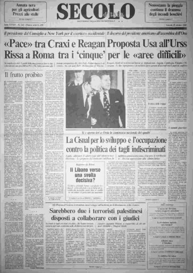 venerdì 25 ottobre 1985