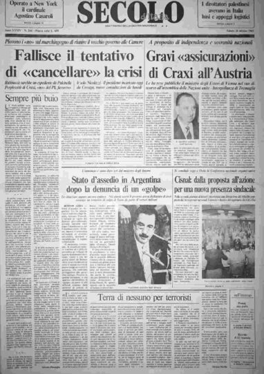 sabato 26 ottobre 1985