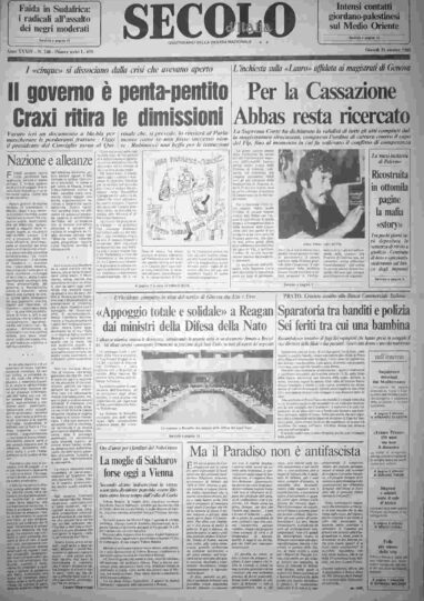 giovedì 31 ottobre 1985