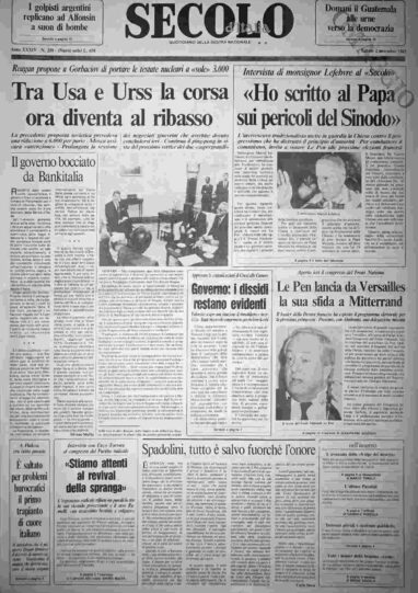 sabato 2 novembre 1985