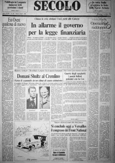 domenica 3 novembre 1985