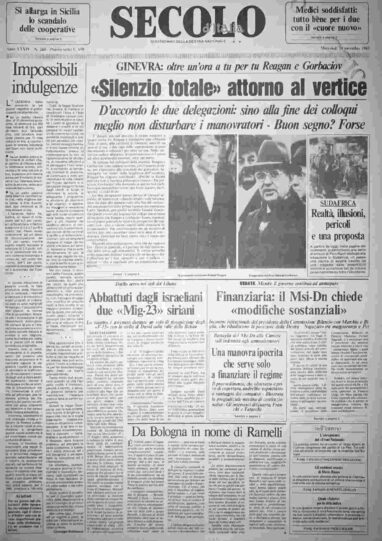 mercoledì 20 novembre 1985