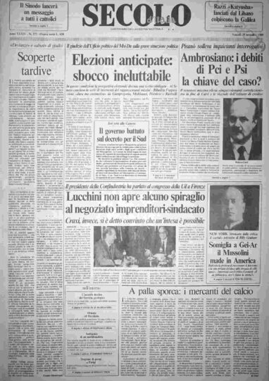 venerdì 29 novembre 1985